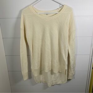 Madewell Sweater Coastal Cowgirl Lightweight Textured Pullover Cream Sz S Beachy